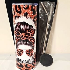 Hand Crafted Leopard Print Tumbler #MOMLIFE